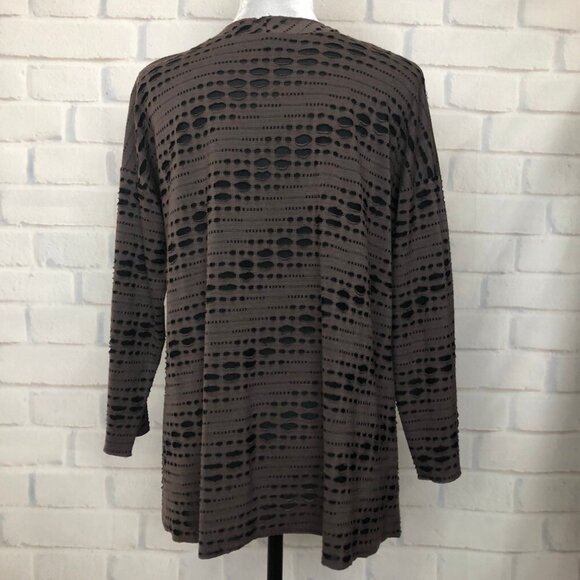 Comfy USA Brown Cut-Out Top Size S - Picture 3 of 7